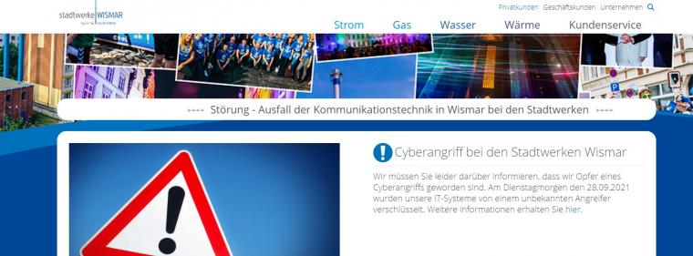 Energie & Management > IT - Stadtwerke Wismar sind von Unbekannten gehackt worden