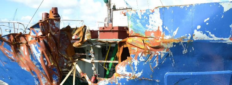 Energie & Management > Windkraft Offshore - Frachter kollidiert mit Offshore-Windkraftanlage