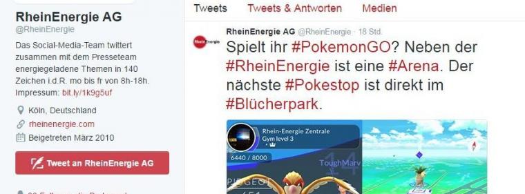 Energie & Management > Stadtwerke - Rheinenergie wirbt mit Pokemon Go