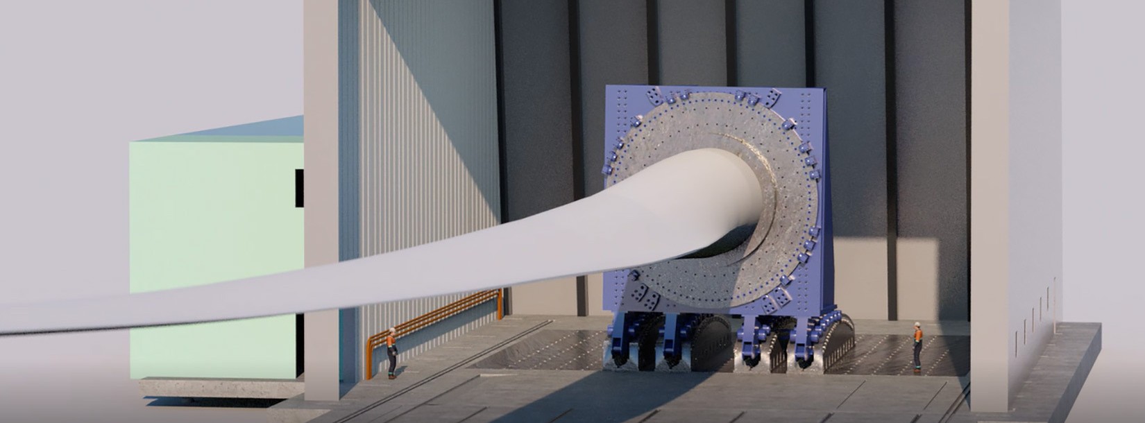 Energie & Management > Windkraft - Baubeginn für Rotorblattprüfstand der Superlative