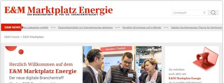 Energie & Management > In Eigener Sache - E&M startet den Marktplatz Energie