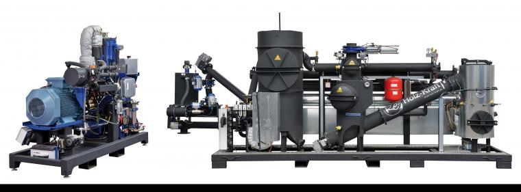 Energie & Management > Biomasse - Holz-Kombi - Anlagenbauer arbeiten zusammen