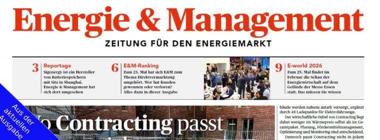 Energie & Management > Aus Der Aktuellen Ausgabe - Wo Contracting passt &ndash; und wo nicht