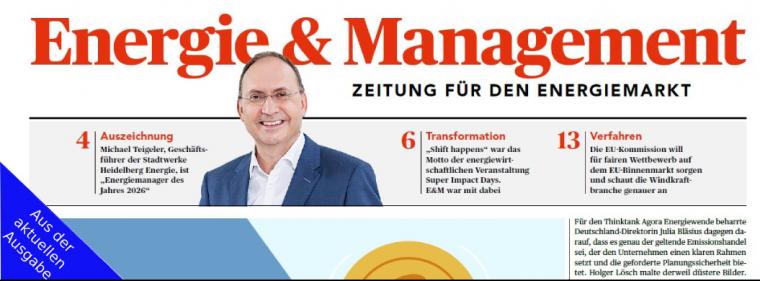 Energie & Management > Aus Der Aktuellen Ausgabe - Pragmatisch statt pleite