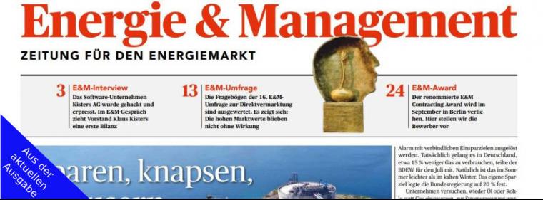 Energie & Management > Aus Der Aktuellen Ausgabe - E&M-Direktvermarktung: 