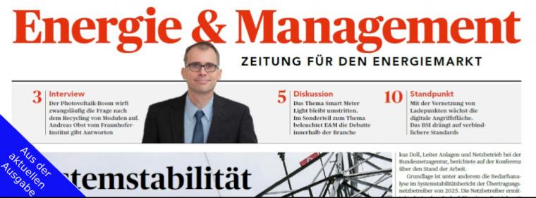 Energie & Management > Aus Der Akuellen Ausgabe - &bdquo;Stellen Sie sich vor, ein Aggregator würde gehackt&ldquo;