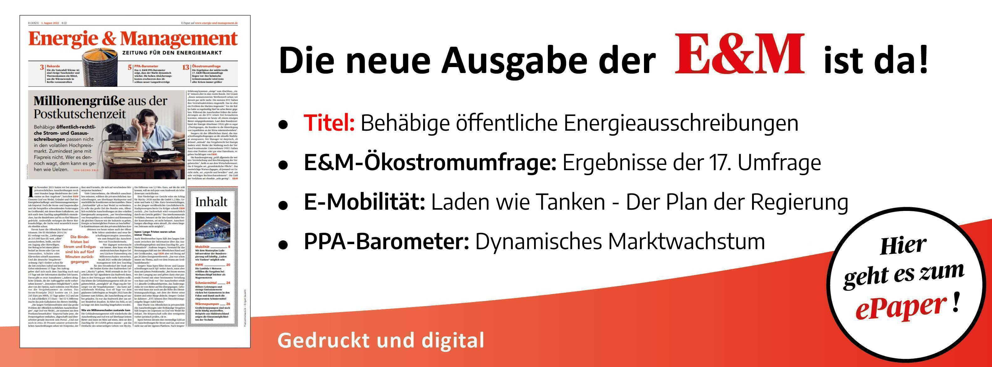 Energie & Management > Aus Der Aktuellen Zeitungsausgabe - Daten mit mehr Wert