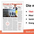 Energie & Management > In Eigener Sache - Jetzt die neue E&M-Ausgabe als ePaper lesen!