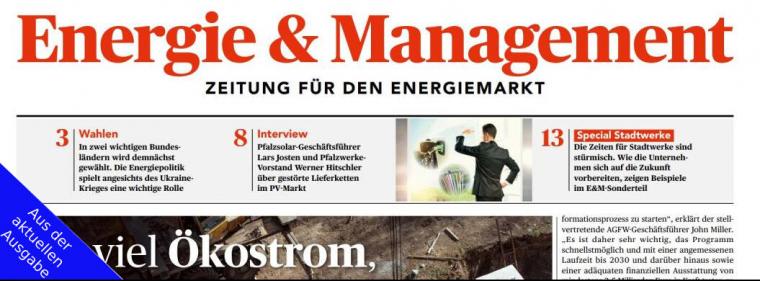 Energie & Management > Aus Der Aktuellen Zeitungsausgabe - 