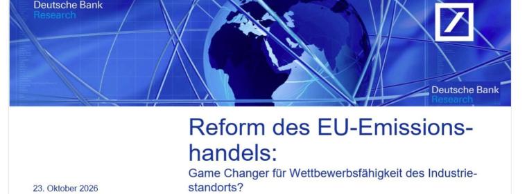 Energie & Management > Klimaschutz - Deutsche Bank sieht Entlastungen beim ETS kritisch