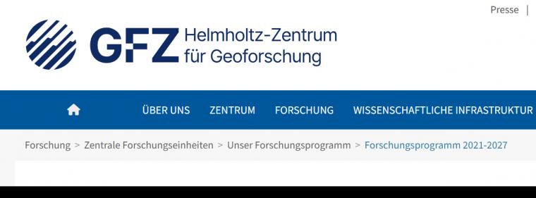 Energie & Management > F&E - Neuer Name für das Potsdamer Geoforschungszentrum