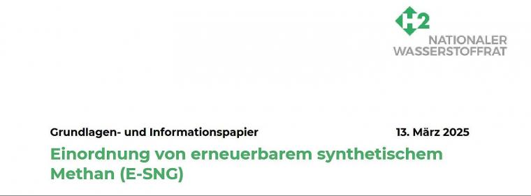 Energie & Management > Gas - Nationaler Wasserstoffrat veröffentlicht Papier zu E-SNG
