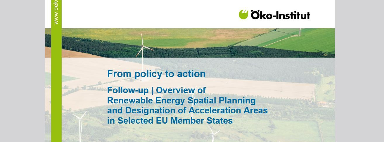 Energie & Management > Windkraft Onshore - Öko-Institut analysiert Raumordnung in der EU